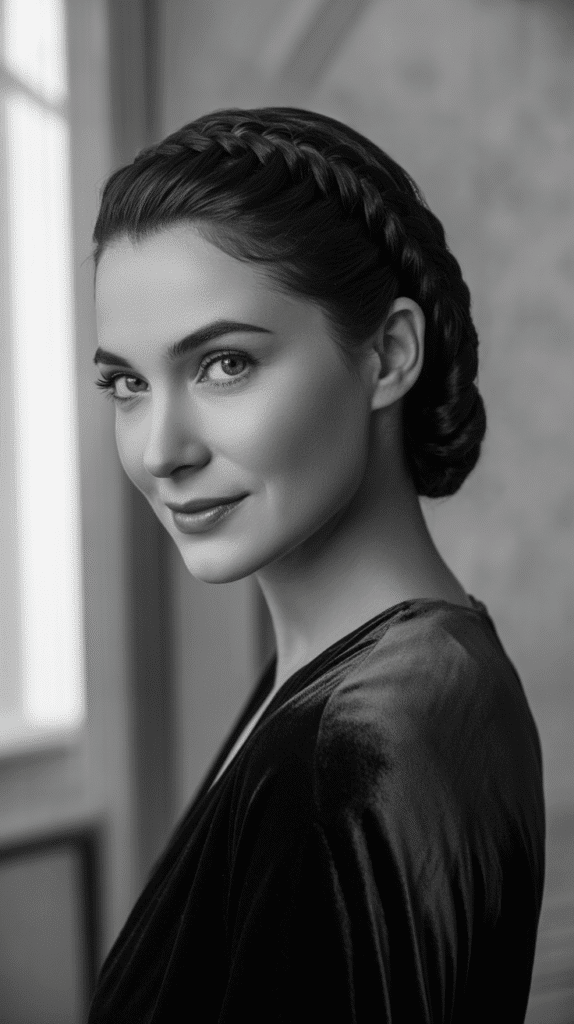 33 Elegant 1930s Updo Hairstyles for Long Hair You Must Try 33 Braided Figure-Eight Updo