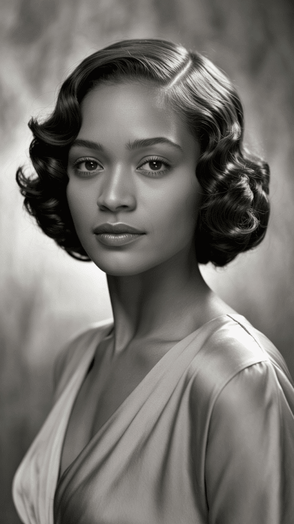 30 Beautiful 1930s Hairstyles for Black Women That Inspire Grace 26 Wavy Bob with Curved Ends