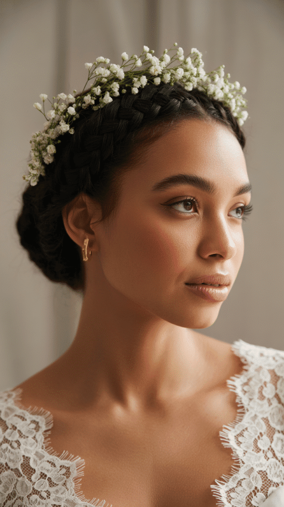 30 Easy Braided Hairstyles for Black Women 10 Halo Braid