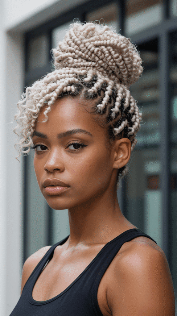 27 Blonde Twist Hairstyles for Black Women Perfect for Any Event 5 Ash Blonde Micro Twists