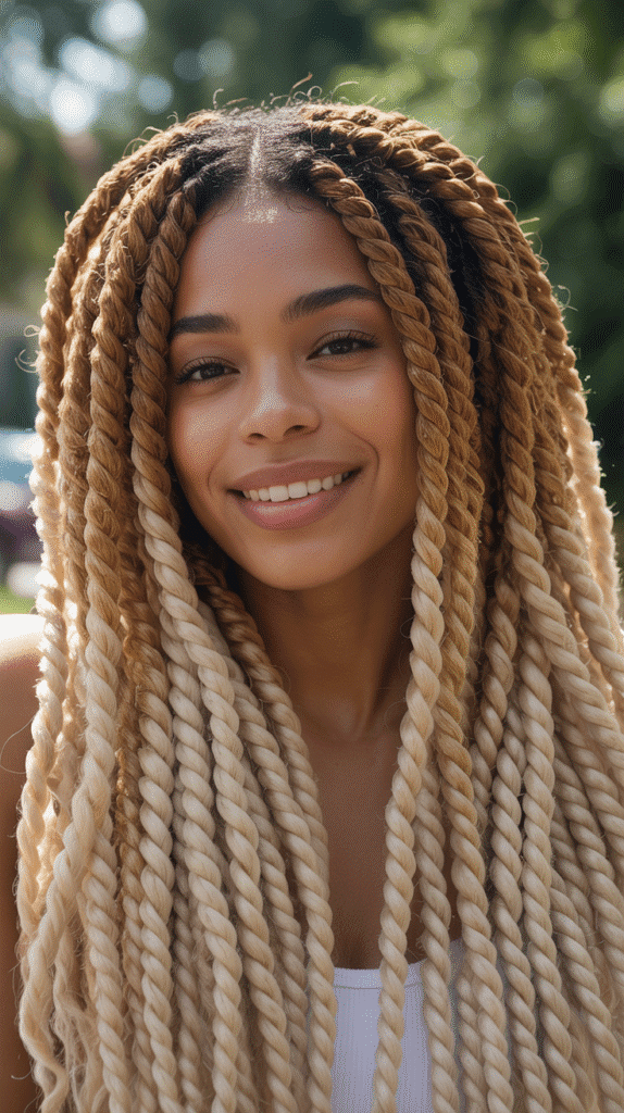 27 Blonde Twist Hairstyles for Black Women Perfect for Any Event 3 Ombre Blonde Havana Twists
