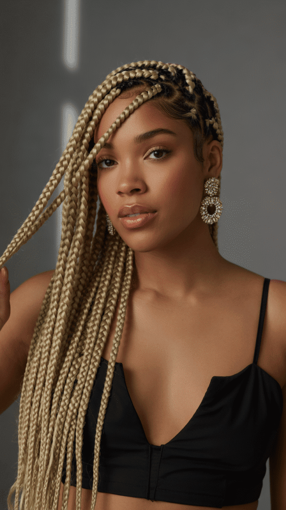 30 Easy Braided Hairstyles for Black Women 7 Lemonade Braids