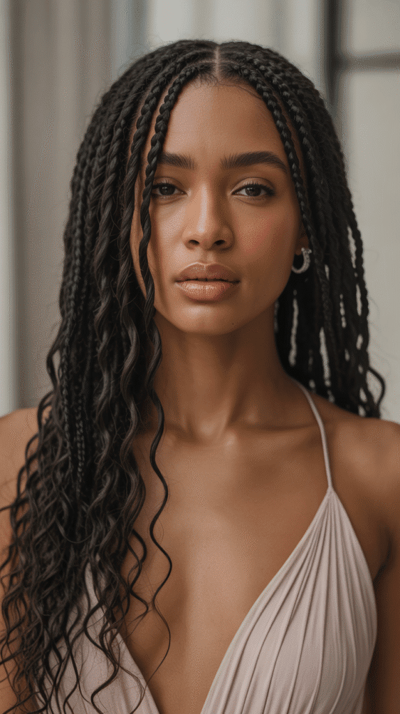 30 Easy Braided Hairstyles for Black Women 9 Micro Braids