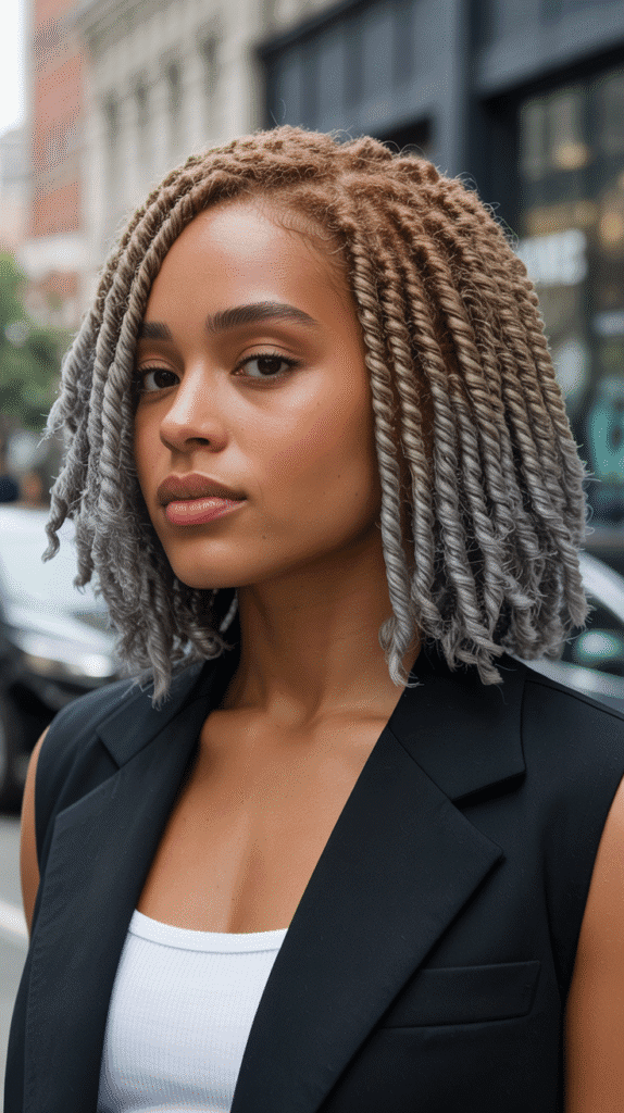 27 Blonde Twist Hairstyles for Black Women Perfect for Any Event 26 Smokey Blonde Twisted Bob