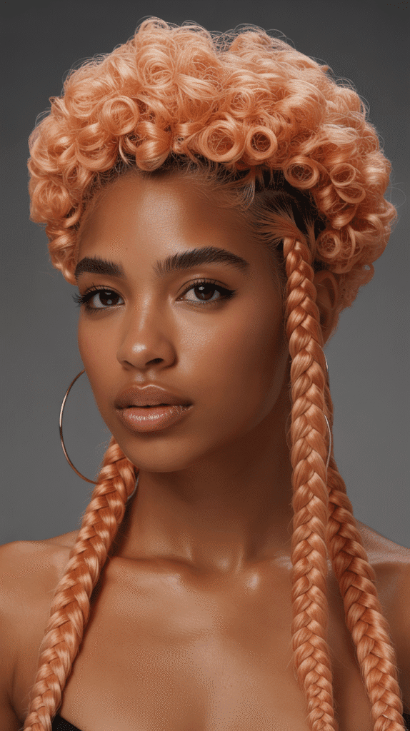 27 Elegant Blonde Prom Hairstyles for Black Women to Shine on Your Big Night 20 Copper Blonde Mohawk Braid
