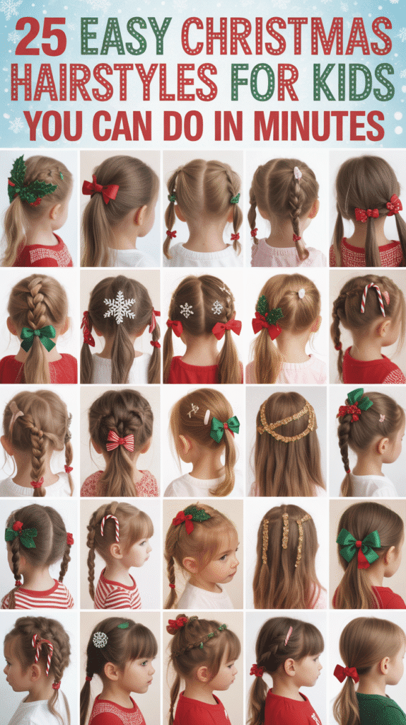 25 Easy Christmas Hairstyles for Kids You Can Do in Minutes Easy Christmas Hairstyles for Kids You Can Do in Minutes