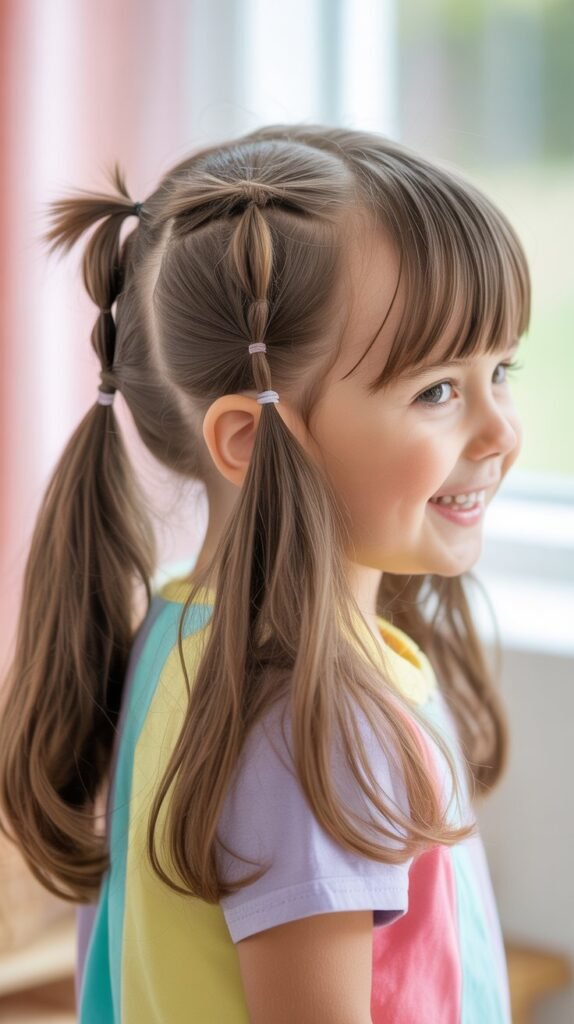 Criss-Cross Ponytails