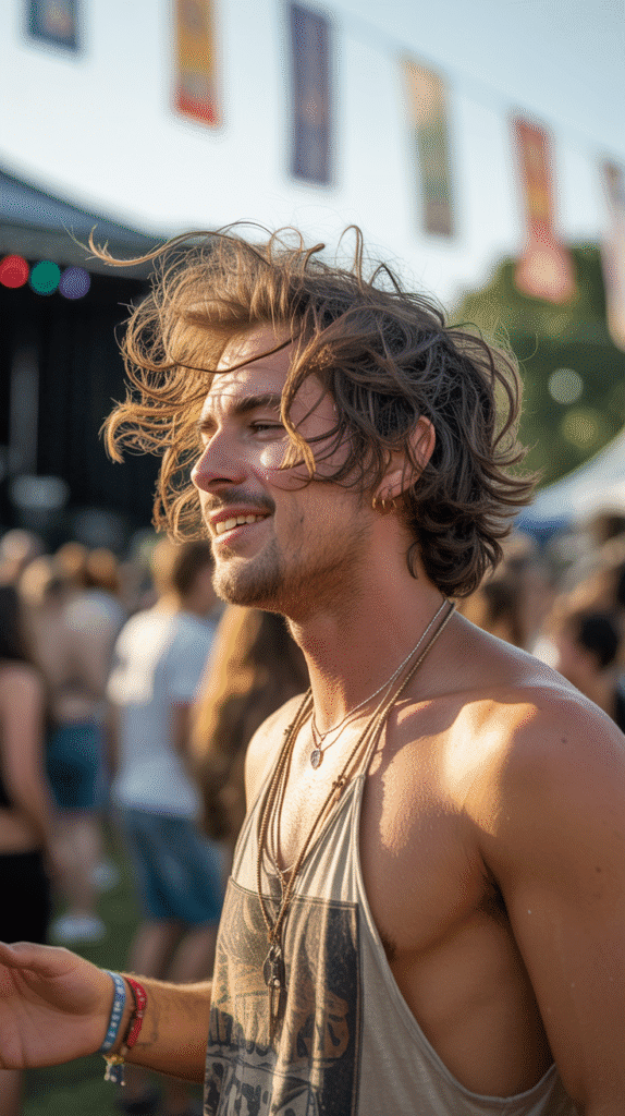 28 Stylish Elf Hairstyles for Men That Look Bold and Mystical 15 Messy Bohemian Style