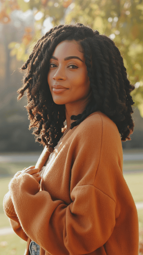 30 Cozy Fall & Winter Hairstyles for Black Women You'll Want to Copy 12 Marley Twists in Shoulder Length