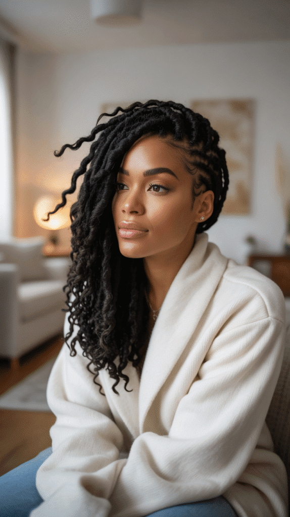 33 Trendy Winter Hairstyles for Black Women in 2025 You'll Fall in Love With 11 Goddess Locs with Curly Ends