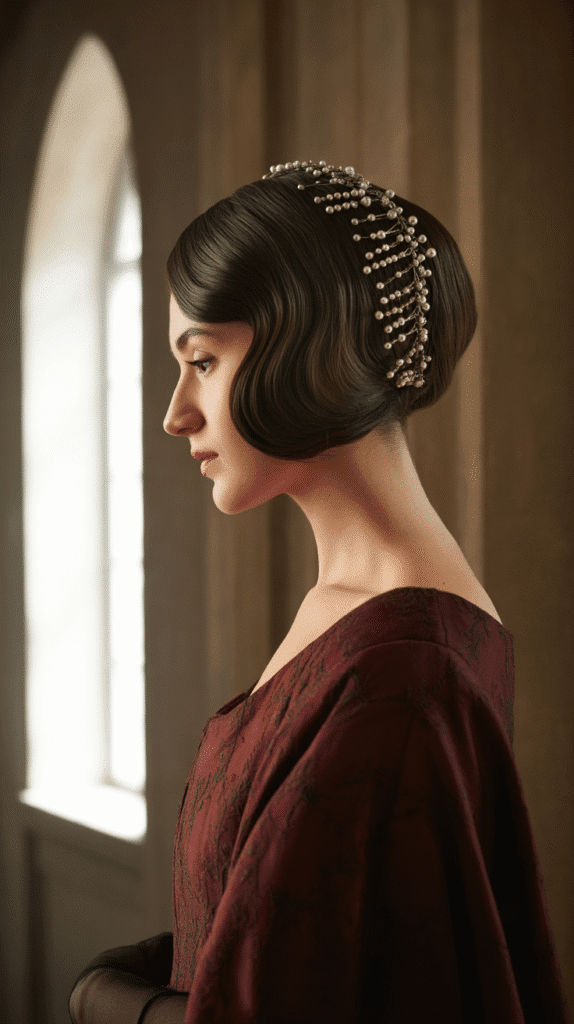 33 Chic Medieval Hairstyles for Short-Haired Princesses 23 The Side-Pinned Cascade