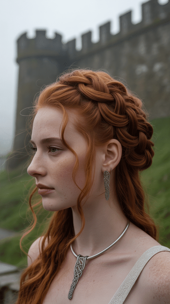 27 Elegant Medieval Updo Hairstyles for Princesses 8 The Celtic Knot Bun