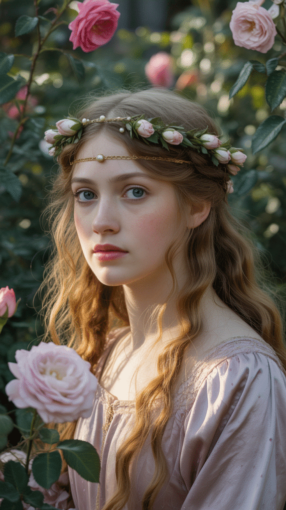 27 Royal Medieval Hairstyles for Princesses with Crowns 10 The Rose-Bud Braid Crown