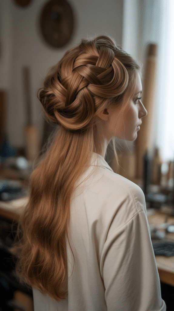 27 Elegant Medieval Updo Hairstyles for Princesses 25 The Basket Weave Updo