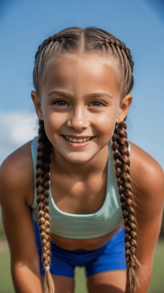 27 Easy Braided Hairstyles for Kids 2 Double Dutch Braids