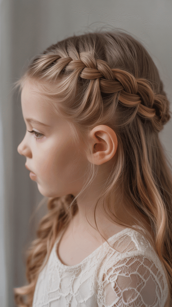 27 Easy Braided Hairstyles for Kids 25 Lace Braid