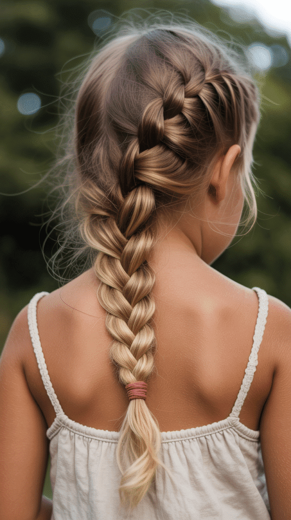27 Easy Braided Hairstyles for Kids 4 Fishtail Braid