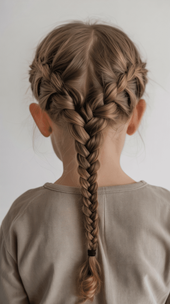27 Easy Braided Hairstyles for Kids 19 Infinity Braid