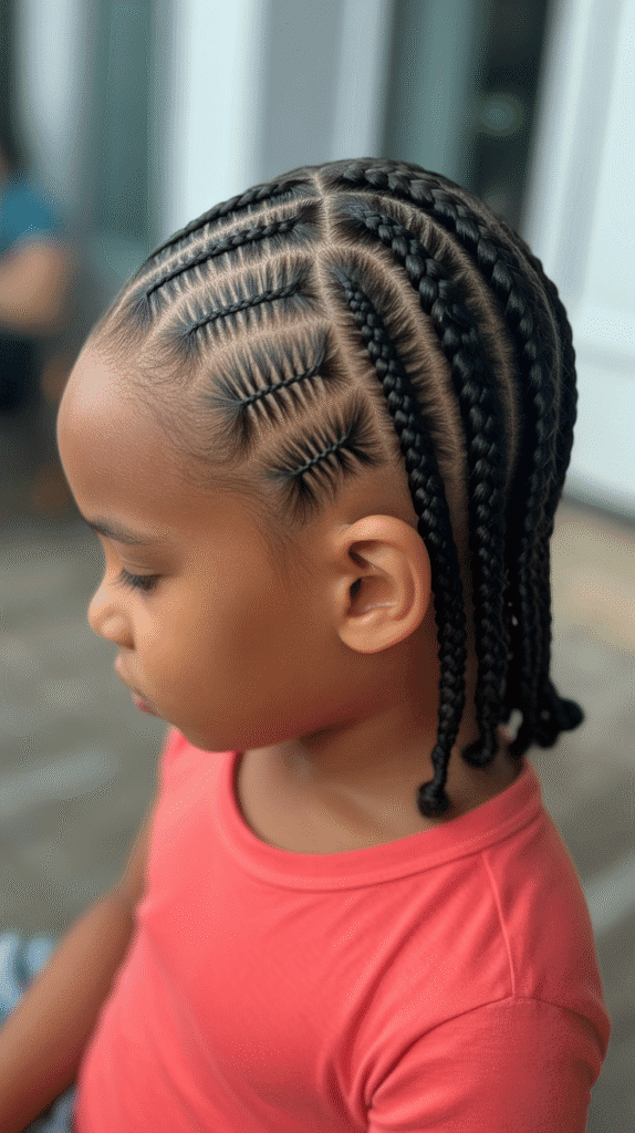 27 Easy Braided Hairstyles for Kids 20 Cornrow Braids
