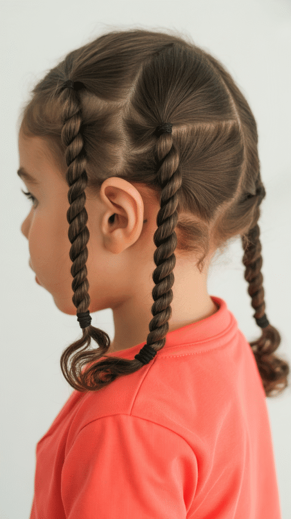 27 Easy Braided Hairstyles for Kids 9 Twist Braids