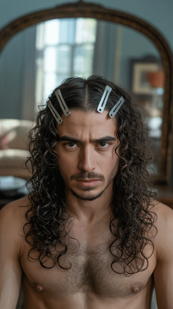 How to Cut Men's Curly Hair at Home – Barber Tips 3 Preparing Curly Hair Before Cutting