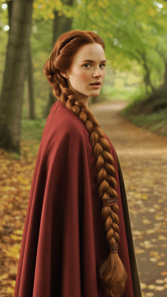 27 Beautiful Medieval Braided Hairstyles for Princesses 19 Triple Braid into Single Plait