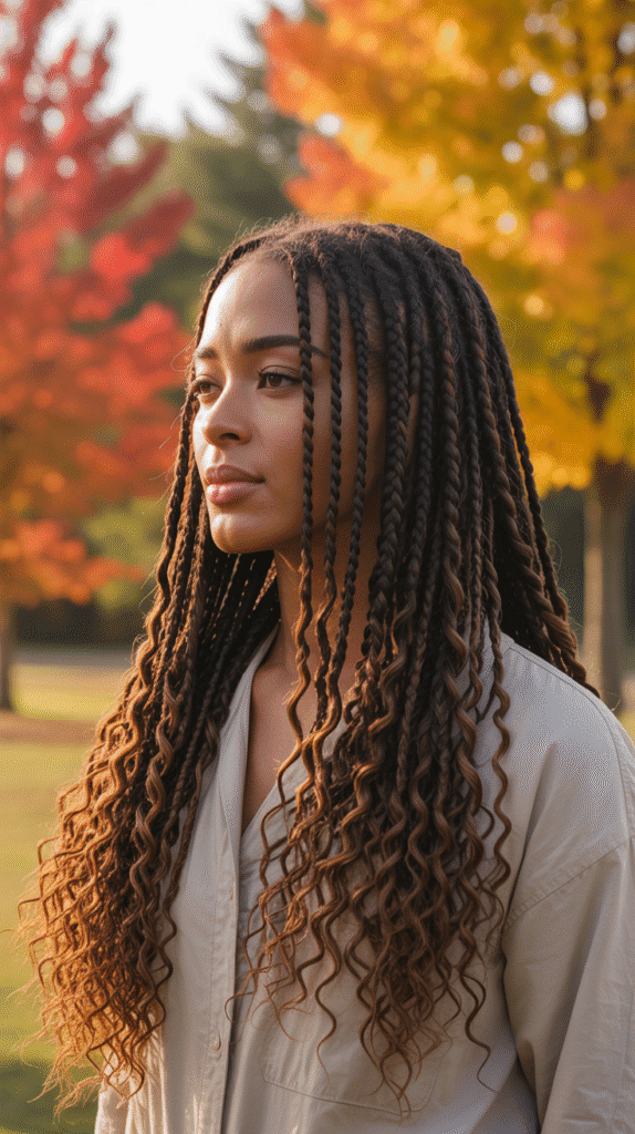 30 Cozy Fall & Winter Hairstyles for Black Women You'll Want to Copy 8 Protective Crochet Braids with Wavy Hair