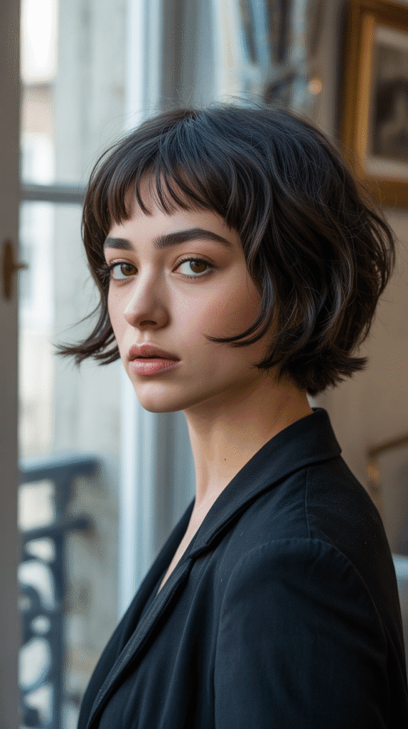 33 Easy French Hairstyles for Short Hair That Look Modern and Fresh 12 The French Girl Fringe