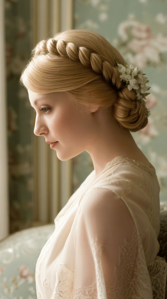 27 Easy 1930s Hairstyles for Long Hair Tutorial for Beginners 11 Twisted Crown Updo