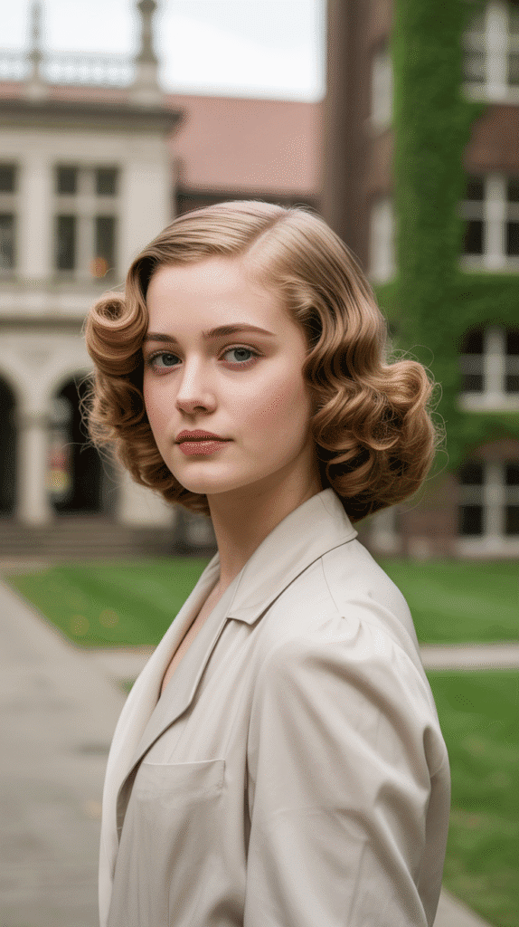 30 Effortless 1930s Hairstyle Ideas for Inspiration 7 Center Part with Barrel Curls