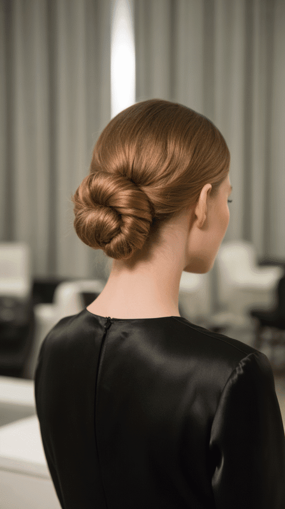 33 Chic French Hairstyles for Long Hair That Feel Romantic and Timeless 24 Low Twisted Bun