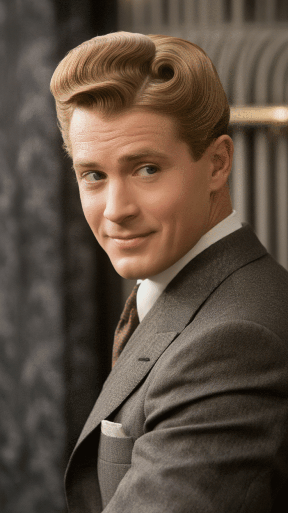 33 Stylish 1930s Hairstyles for Men That Define Retro Charm 11 The Rounded Pompadour