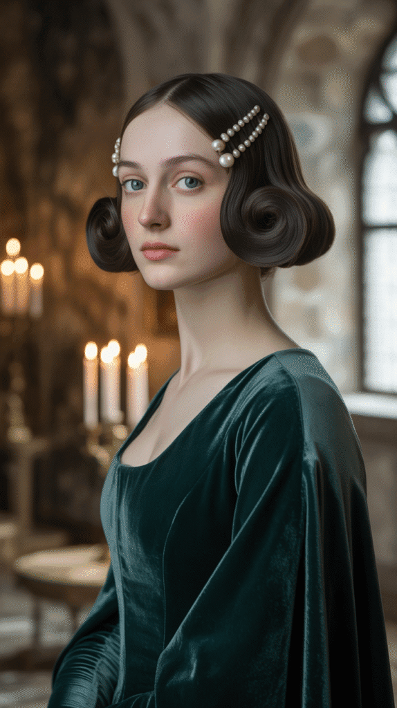 33 Chic Medieval Hairstyles for Short-Haired Princesses 11 The Rolled Edge Bob