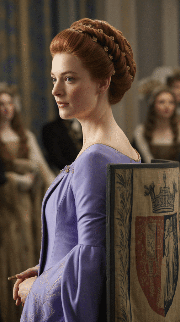 33 Chic Medieval Hairstyles for Short-Haired Princesses 26 The Structured Medieval Updo