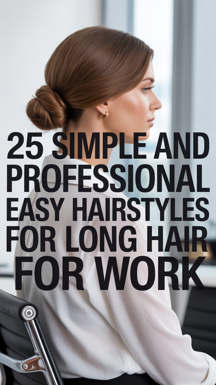 Simple and Professional Easy Hairstyles for Long Hair for Work