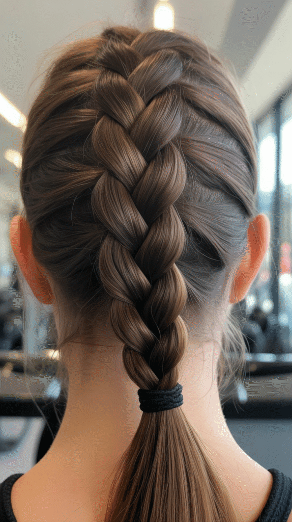 27 Easy Hairstyles for Long Hair for School That Are Cute and Quick 26 Braided Low Ponytail