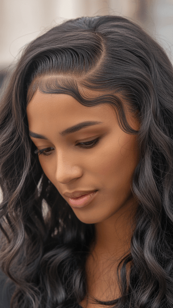 26 Flawless Winter Sew-In Hairstyles for Black Women That Look Effortless 14 U-Part Wig Sew-In Hybrid