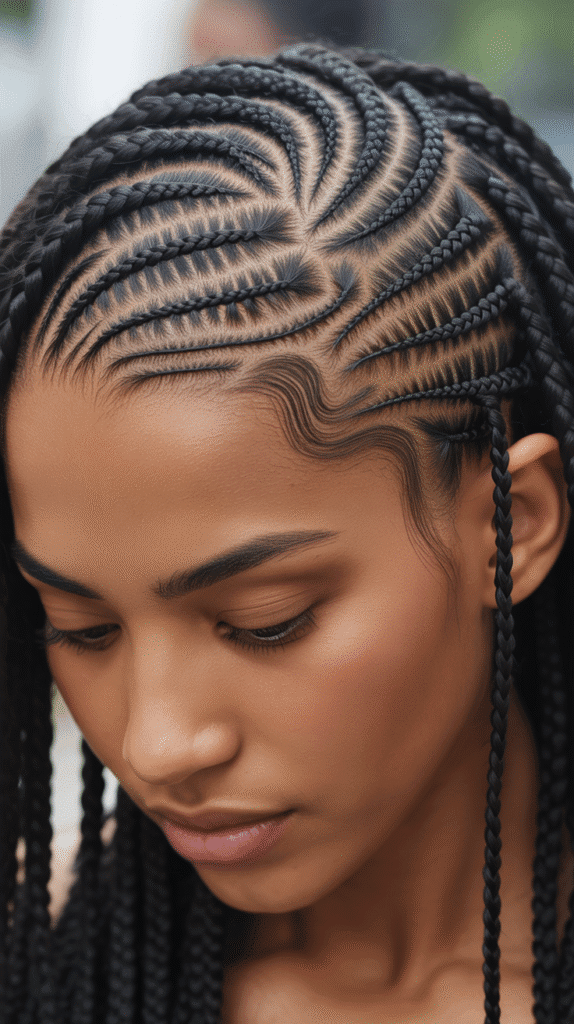 27 Chic Short Braided Hairstyles for Black Women 13 Stitch Braids Short Style