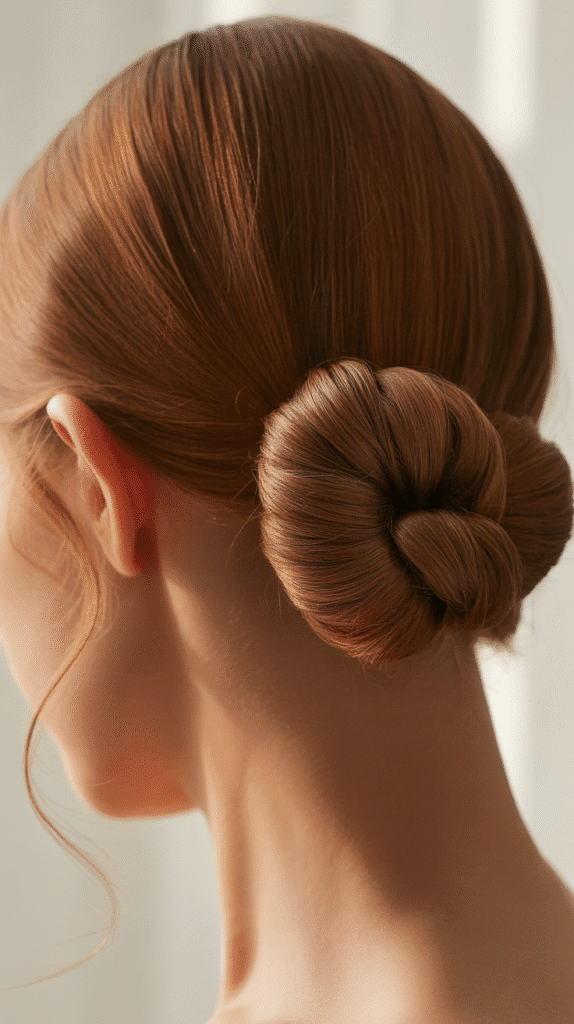 27 Chic Whimsical Hairstyles for Straight Hair That Add a Touch of Grace 13 Twisted Side Bun