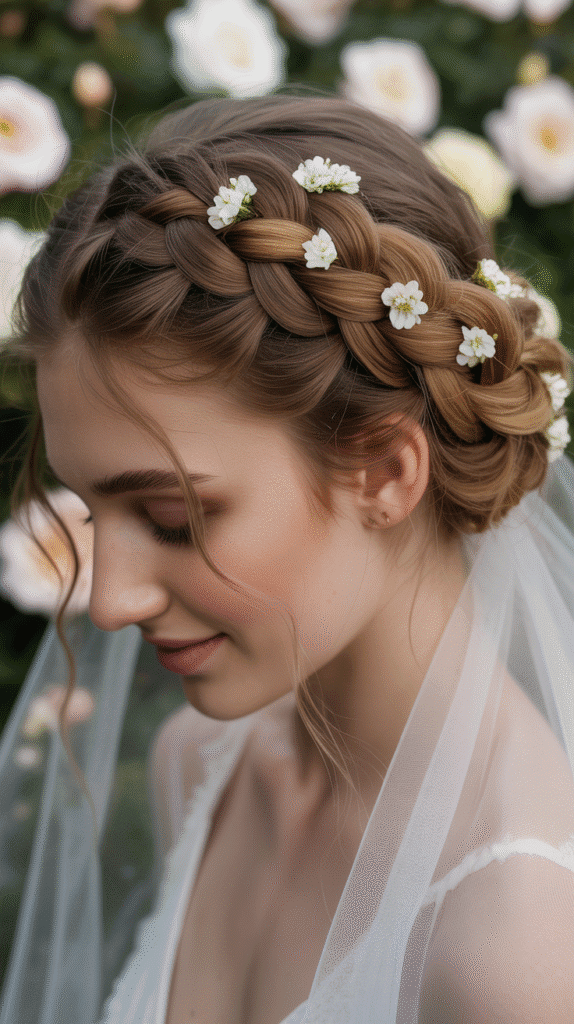 33 Chic French Hairstyles for Long Hair That Feel Romantic and Timeless 9 Braided Updo