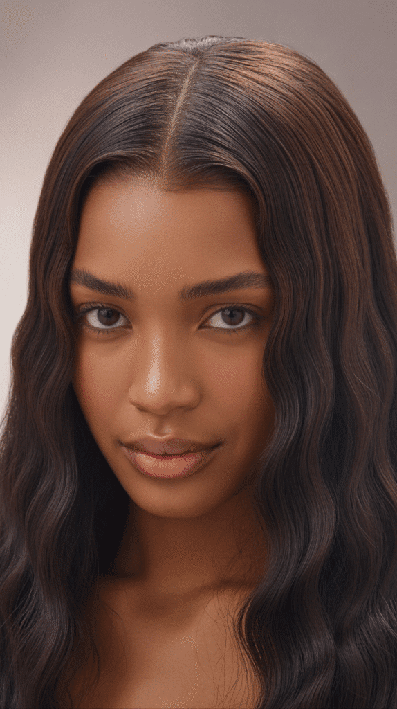 27 Sleek Straight Natural Hairstyles for Black Women Perfect for Winter 23 Sleek Straight Hair with Invisible Part