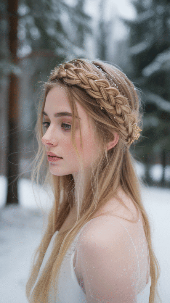 33 Elegant Christmas Party Updo Hairstyles for a Glam Look 3 Braided Crown Updo