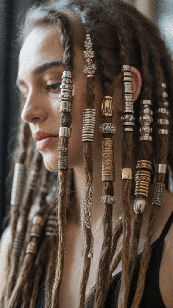 37 Elegant Dreadlock Styles for Women That Inspire Confidence 24 Loc Jewelry and Accessories