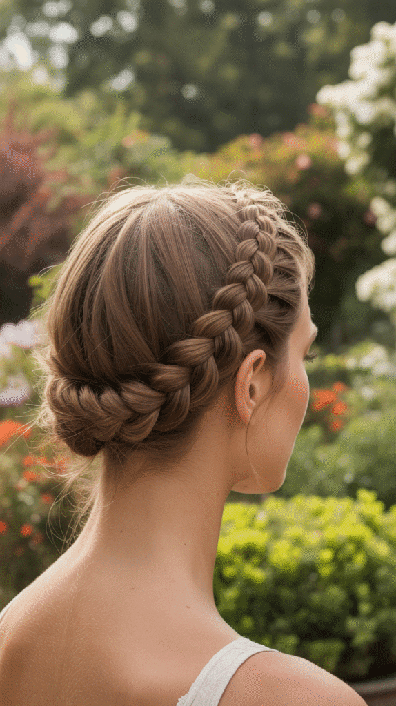 37 Easy Hairstyles to Keep Hair Out of Your Face 3 French Braid Crown