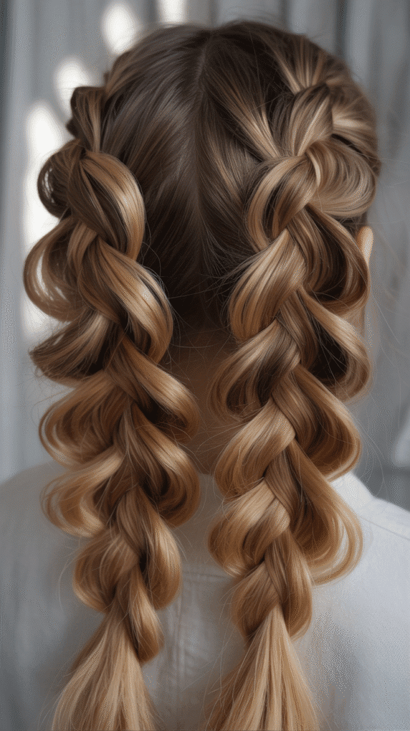 30 Elegant Elf Hairstyles for Long Hair Straight Out of a Fairytale 18 Triple Strand Pull-Through Braid