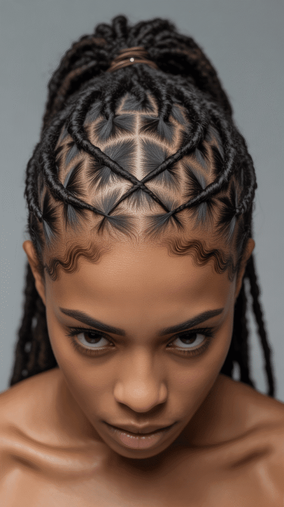 30 Chic Dreadlock Styles for Black Women 2025 You'll Love 18 Criss-Cross Loc Pattern