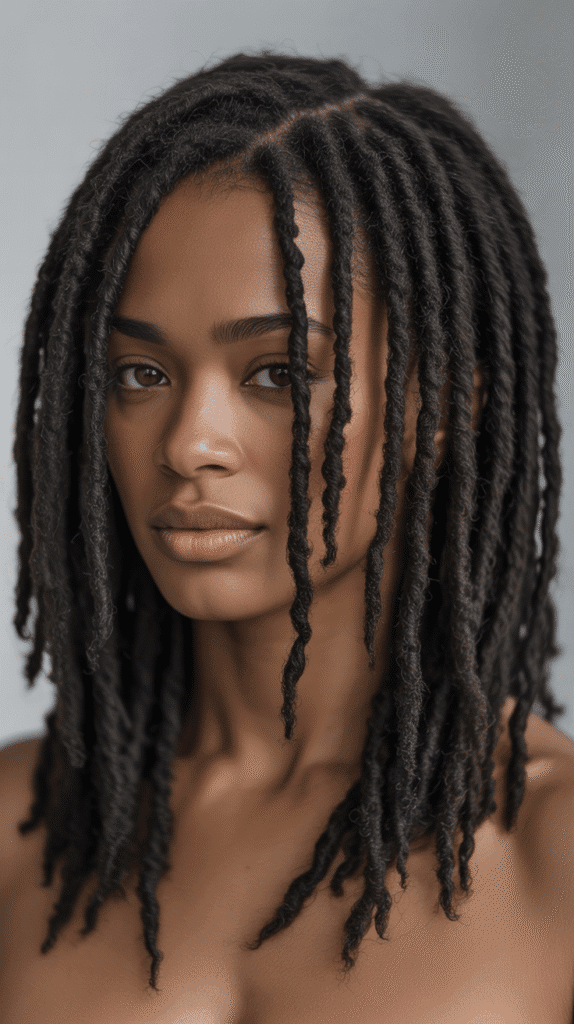 37 Best Dreadlock Styles for Black Women That Slay Every Look 37 Micro Locs with Straight Ends