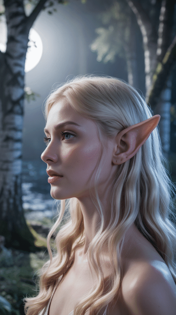 30 Enchanting Elf Hairstyle Drawings to Spark Your Fantasy Inspiration 1 Classic Flowing Elven Locks