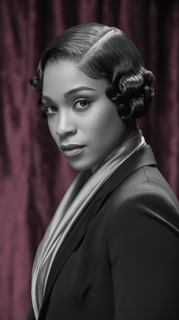 30 Beautiful 1930s Hairstyles for Black Women That Inspire Grace 27 Theatrical Pin Curls with Dramatic Part