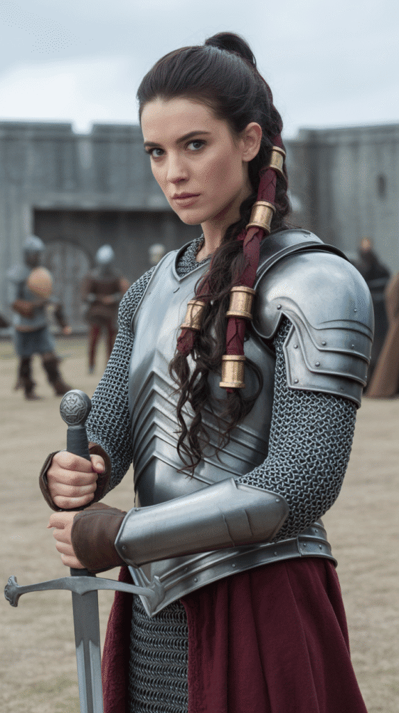 33 Step-by-Step Medieval Hairstyles for Princesses 21 The Wrapped Ponytail with Jeweled Bands